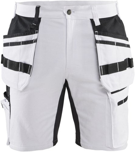 Blåkläder schildersshort met stretch x1900 19111000 | wit zwart | maat 54 - 7330509827659