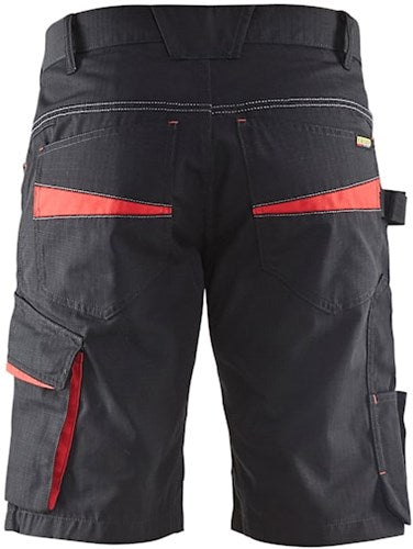 Blåkläder service short 14991330 | zwart rood | maat 44 - 7330509549742