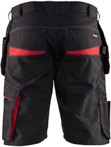 Blåkläder service short met spijkerzakken 14941330 | zwart rood | maat 46 - 7330509689028
