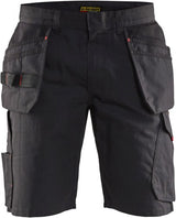 Blåkläder service short met spijkerzakken 14941330 | zwart rood | maat 60 - 7330509689097