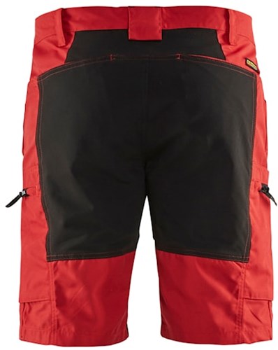 Blåkläder service short stretch 14491845 | rood zwart | maat 46 - 7330509586655
