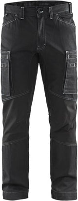 Blåkläder service werkbroek denim stretch 14591142 | zwart | maat 54 - 7330509486146