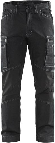 Blåkläder service werkbroek denim stretch 14591142 | zwart | maat 54 - 7330509486146