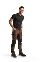 Blåkläder service werkbroek met stretch 14591845 | bruin zwart | maat 46 - 7330509527481