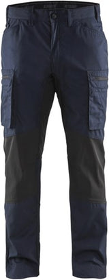 Blåkläder service werkbroek met stretch 14591845 | donker marineblauw zwart | maat 44 - 7330509498286