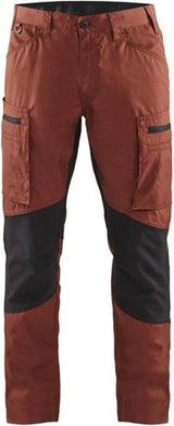 Blåkläder service werkbroek met stretch 14591845 | gebrand rood zwart | maat 44 - 7330509781135