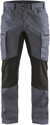 Blåkläder service werkbroek met stretch 14591845 | grijs zwart | maat 56 - 7330509498767