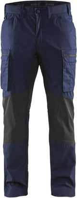 Blåkläder service werkbroek met stretch 14591845 | marineblauw zwart | maat 46 - 7330509498507