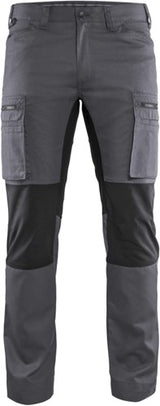 Blåkläder service werkbroek met stretch 14591845 | medium grijs zwart | maat 60 - 7330509748848