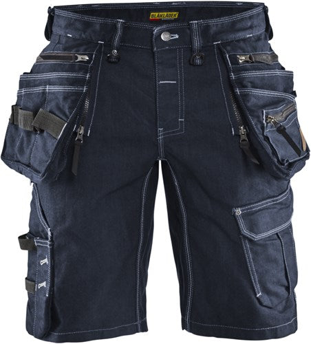 Blåkläder short denim stretch x1900 19921141 | marineblauw zwart | maat 50 - 7330509554388