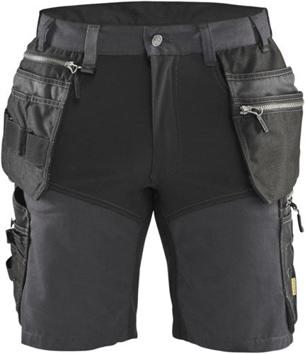 Blåkläder short met stretch 15981860 | medium grijs zwart | maat 58 - 7330509838433