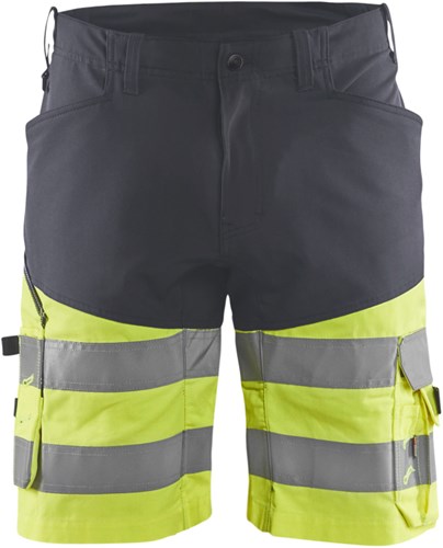 Blåkläder short met stretch high-vis 15411811 | medium grijs high vis geel | maat 48 - 7330509785720