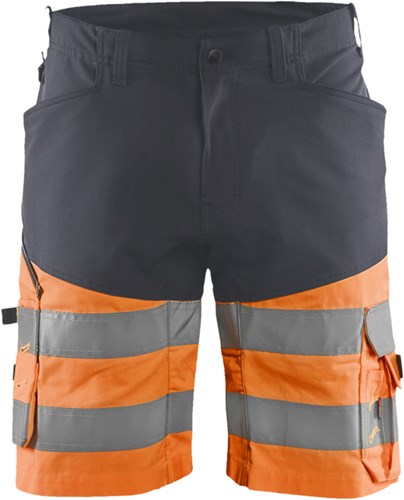 Blåkläder short met stretch high-vis 15411811 | medium grijs high vis oranje | maat 54 - 7330509748312