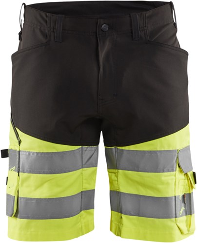 Blåkläder short met stretch high-vis 15411811 | zwart high vis geel | maat 56 - 7330509692172