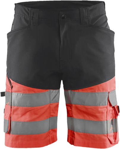 Blåkläder short met stretch high-vis 15411811 | zwart high vis rood | maat 58 - 7330509799550