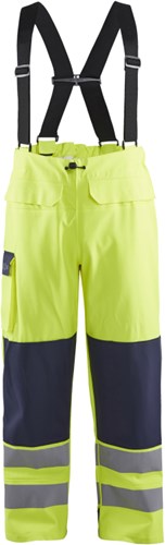 Blåkläder vlamvertragende regenbroek level 2 13132022 | high-vis geel marineblauw | maat m - 7330509783610