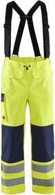 Blåkläder vlamvertragende regenbroek level 2 13132022 | high-vis geel marineblauw | maat s - 7330509783627