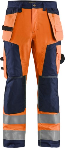 Blåkläder werkbroek high-vis 15681811 | high vis oranje marineblauw | maat 62 - 7330509402832