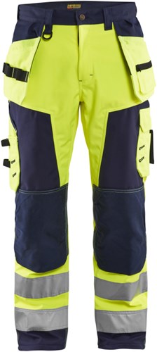 Blåkläder werkbroek softshell high-vis 15672517 | high vis geel marineblauw | maat 60 - 7330509405574