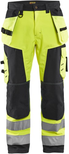 Blåkläder werkbroek softshell high-vis 15672517 | high vis geel zwart | maat 62 - 7330509405857