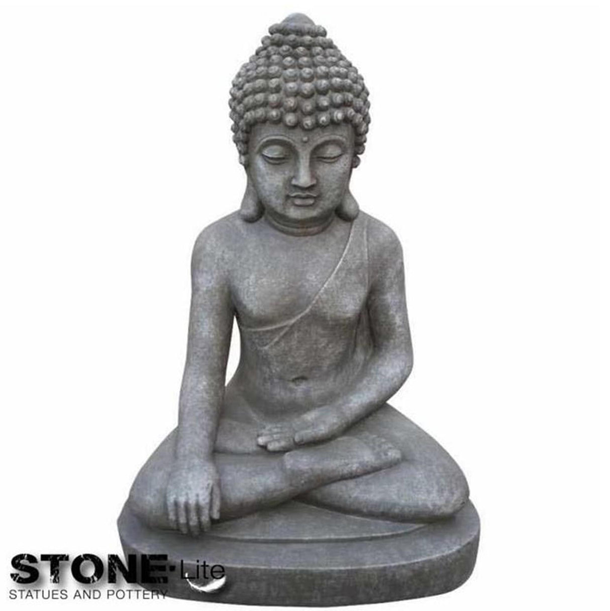 Stone lite tuinbeeld boeddha zittend m 27x20x40cm