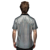 Boland Disco Diamond Shirt Heren Zilver maat L