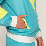 Boland retro trainingspak heren polyester blauw maat xl