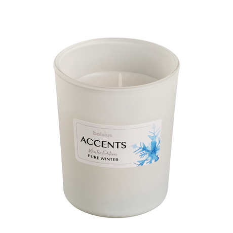 Bolsius geurglas accents pure winter 92 76mm