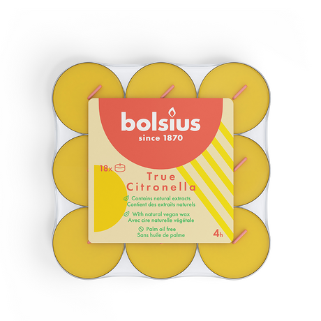 Bolsius geurtheelicht true citronella 18 stuks