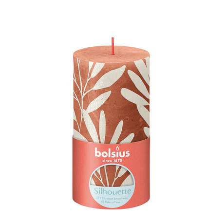 Ty bolsius rustieke kaars silhouette rus pink 130 68mm