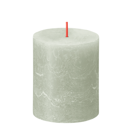 Bolsius rustieke stompkaars foggy green 80 68mm