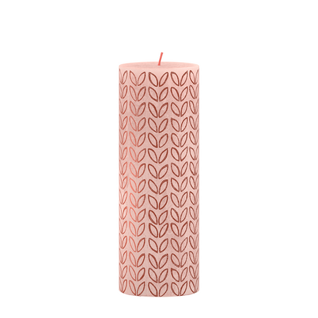 Bolsius rustieke stompkaars silhouette sunny edition misty pink 190 68mm