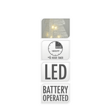 Boom vouwbaar wit led 20 leds 50cm