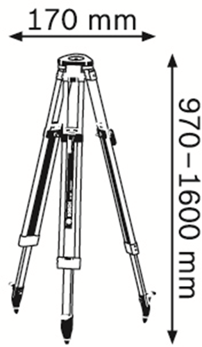 Bosch accessoires bt 160 professional statief | uitklapbaar - 0601091200