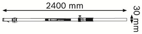 Bosch accessoires statief houder bevestiging meetlat gr 240 ((tot 240 cm, 2 secties))