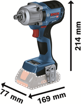 Bosch blauw bosch professional gds 18v-450 hc accu slagmoersleutel 450nm 1 2 frictiering 18v basic body - 06019k4000