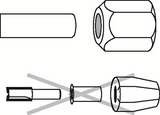 Bosch accessoires spantang 6 mm, 24 mm 1st - 2608570103