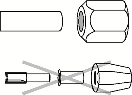 Bosch accessoires spantang 6 mm, 24 mm 1st - 2608570103