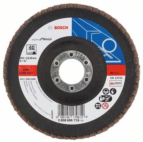 Bosch accessoires 1 lamellenschijf 125 x551, expert for metal haaks, k40 - 2608606716