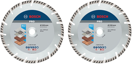 Bosch accessoires 2 stuks diamantdoorslijpschijf standaard for universal 230 mm (duopack) - 061599766y