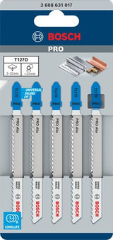 Bosch accessoires 5x special voor aluminium decoupeerzaagblad t127d - 2608631017