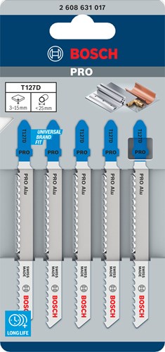 Bosch accessoires 5x special voor aluminium decoupeerzaagblad t127d - 2608631017