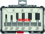 Bosch accessoires 6-delige rechte freesset - schachtdiameter 8 mm - 2607017466