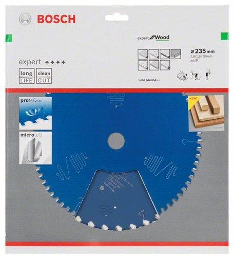 Bosch accessoires cirkelzaagblad expert for wood 235x30x2.8 1.8x36 t - 2608644064