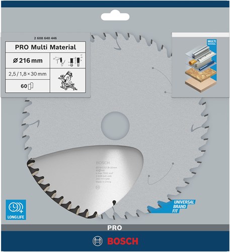 Bosch accessoires cirkzb multi k v t 216x30x2,5 60t tr-f