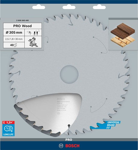 Bosch accessoires bosch pro wood cirkelzaagblad, 305 x 2,5 x 30 mmpro wood cirkelzaagblad, 305 x 2,5 x 30 mm