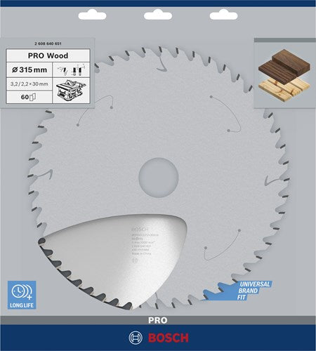 Bosch accessoires cirkzb opt t 315x30x3,2 60t gw