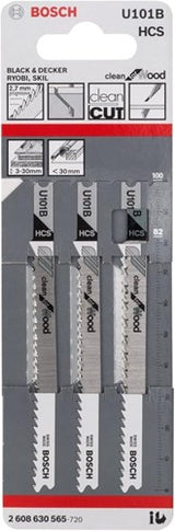 Bosch accessoires decoupeerzaagblad u 101 b clean for wood 3st - 2608630565
