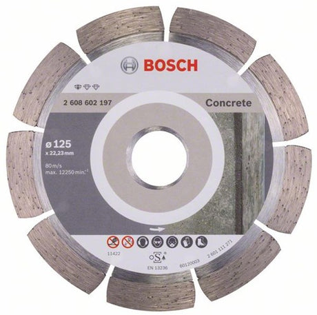 Bosch accessoires diamantdoorslijpschijf standard for concrete 125 x 22,23 x 1,6 x 10 mm 1st - 2608602197