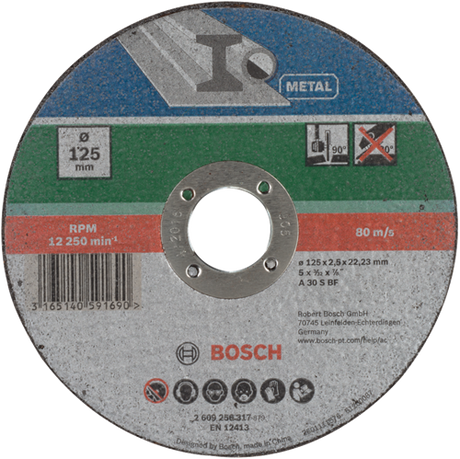 Bosch accessoires doorslijpschijf metaal | 125 x2,5 | recht - 2609256317